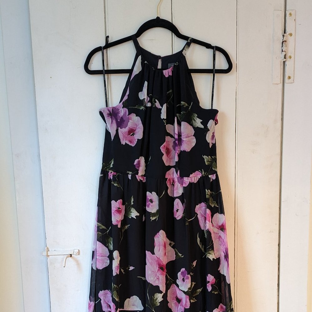 Vince Camuto Navy Floral Dress